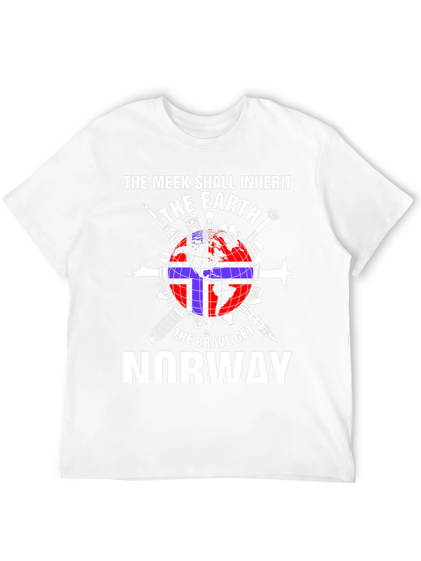 Black Meek Shall Inherit Earth, Brave Get Norway T-Shirt view 12