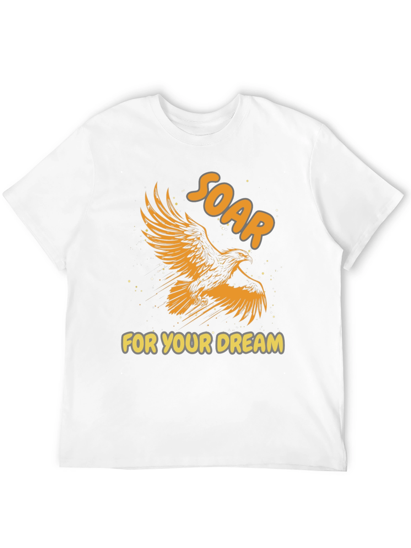 Black Soar for Your Dream Graphic Tee - Inspiring Eagle Design view 12