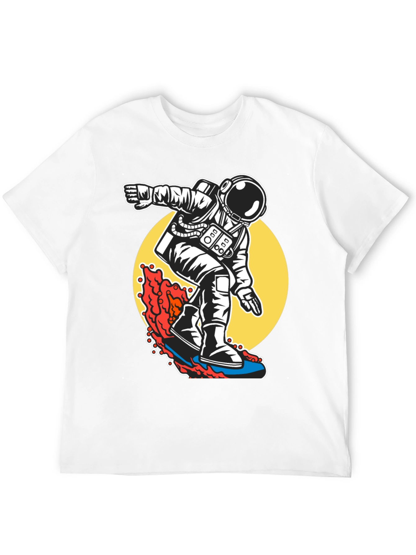 Black Surfing Astronaut T-Shirt - Ride the Waves of Space! view 12