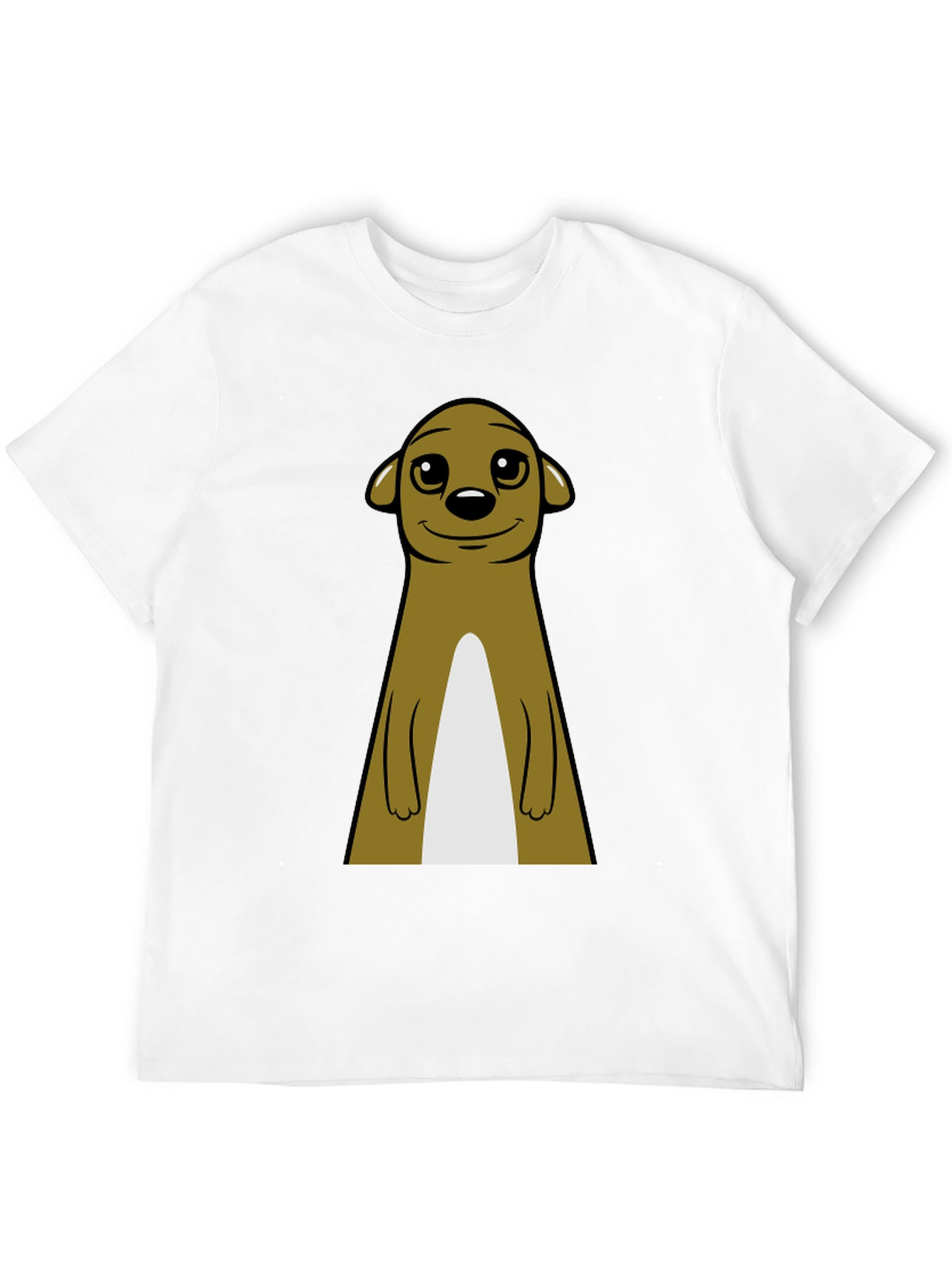 Black Meerkat Graphic Tee - Classic Crew Neck view 12