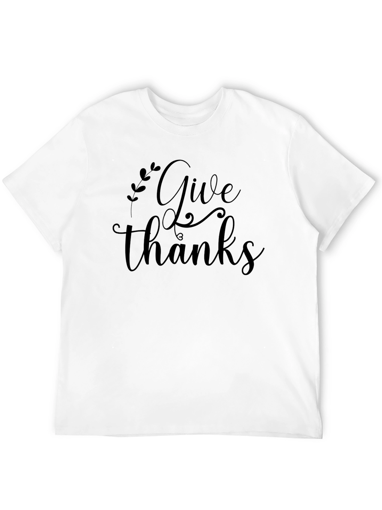 Black Give Thanks Black Graphic T-Shirt view 12