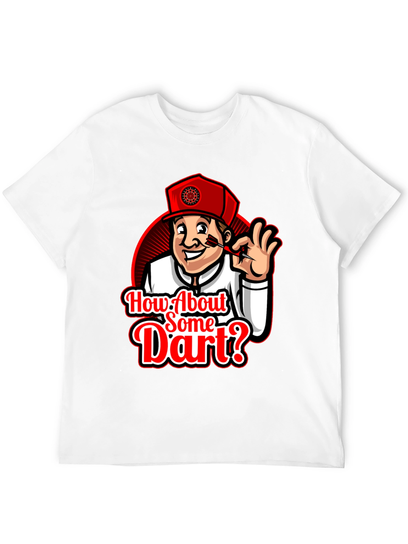 Black How About Some Dart? T-Shirt - Dart Game Tee view 12