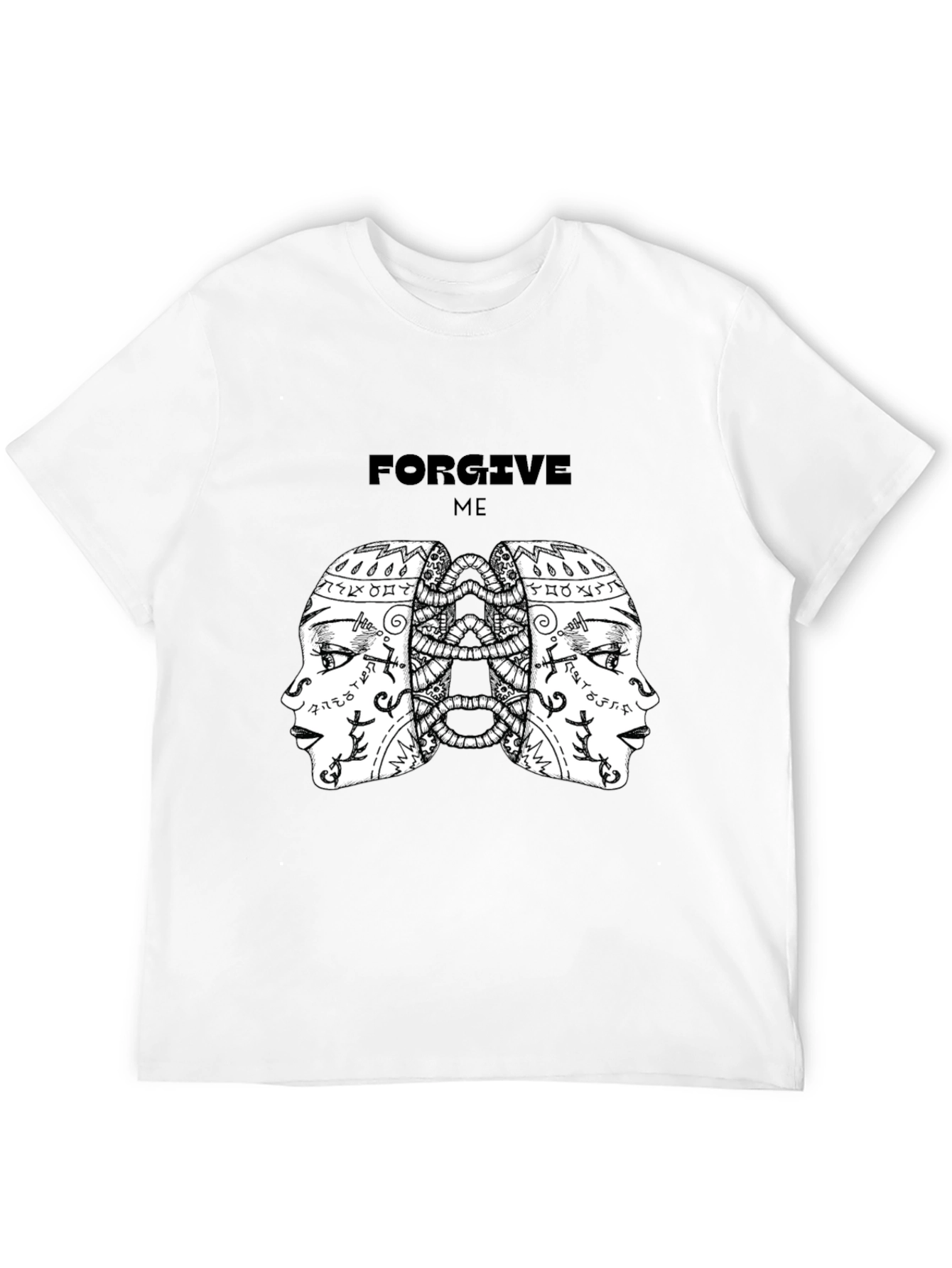 Black Forgive Me Graphic Print Black T-Shirt view 12