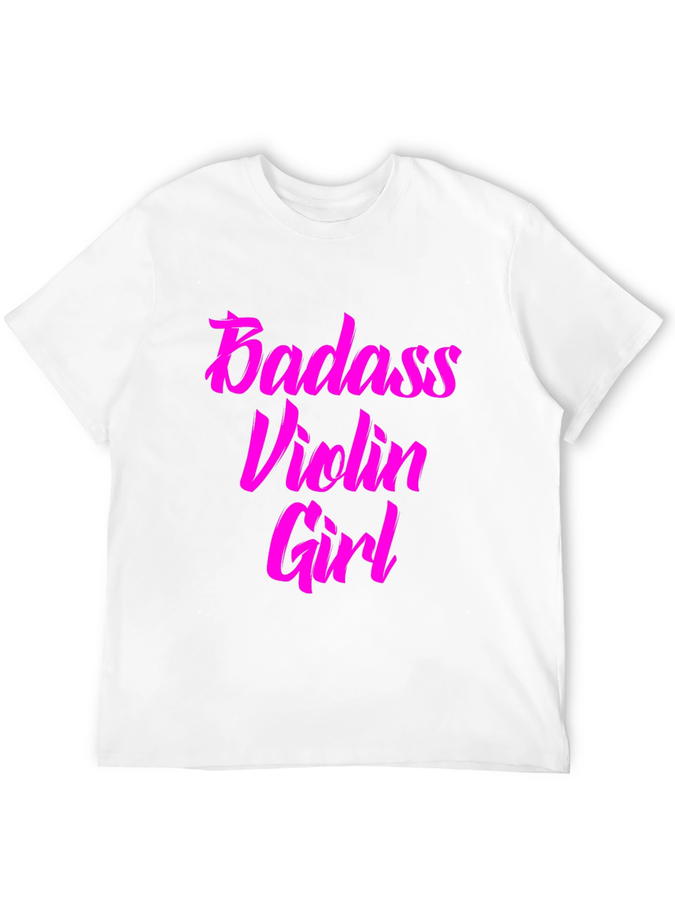 Black Badass Violin Girl Graphic Tee - Black Cotton T-Shirt view 12