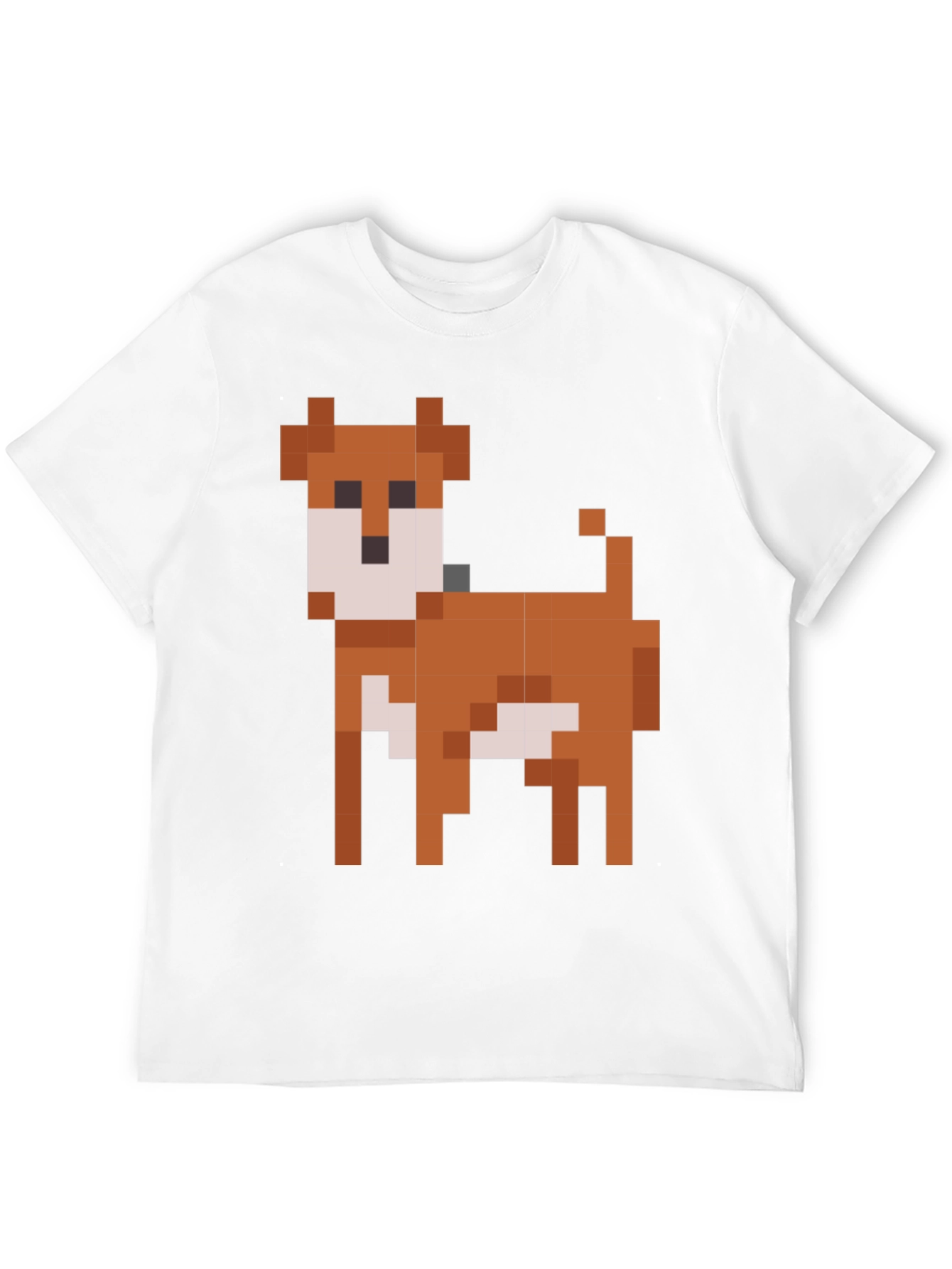 Black Pixel Dog Graphic T-Shirt - Black Cotton Blend view 12