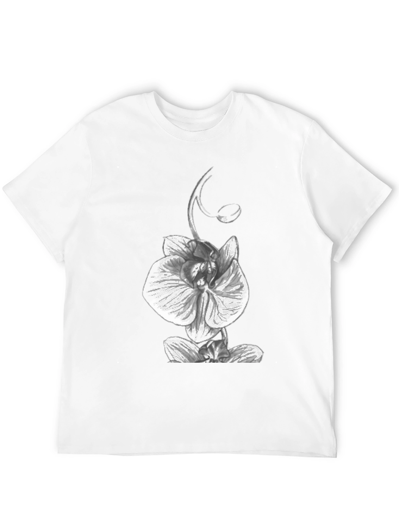 Black Orchid Graphic Tee - Black Cotton T-Shirt view 12