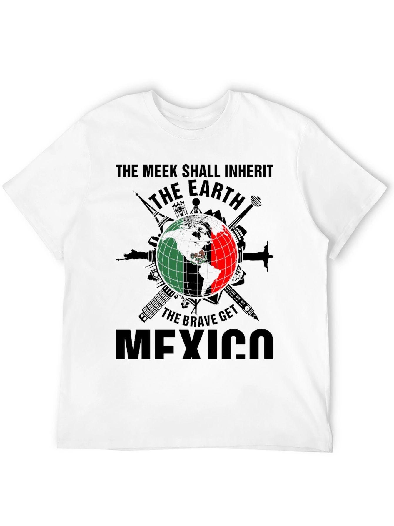 Black Meek Inherit Earth, Brave Get Mexico Tee view 12