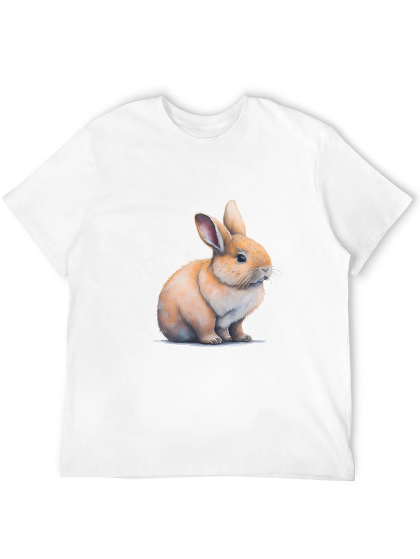 Cute Bunny Graphic Black T-Shirt - 12