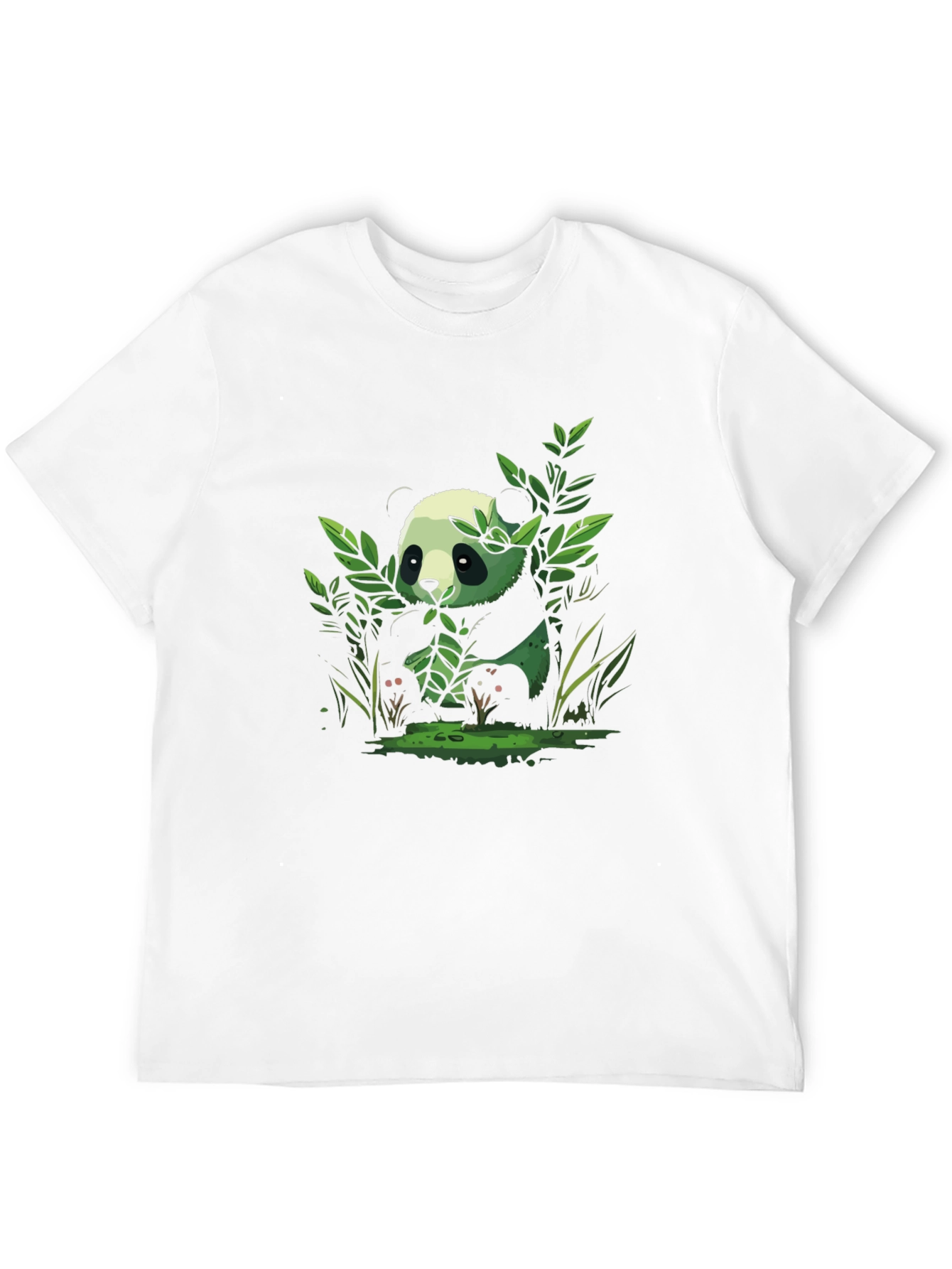 Black Panda Graphic Tee - Black Cotton Comfort view 12