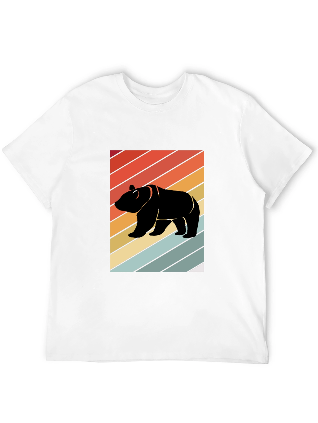 Black Retro Bear Graphic Tee - Black view 12
