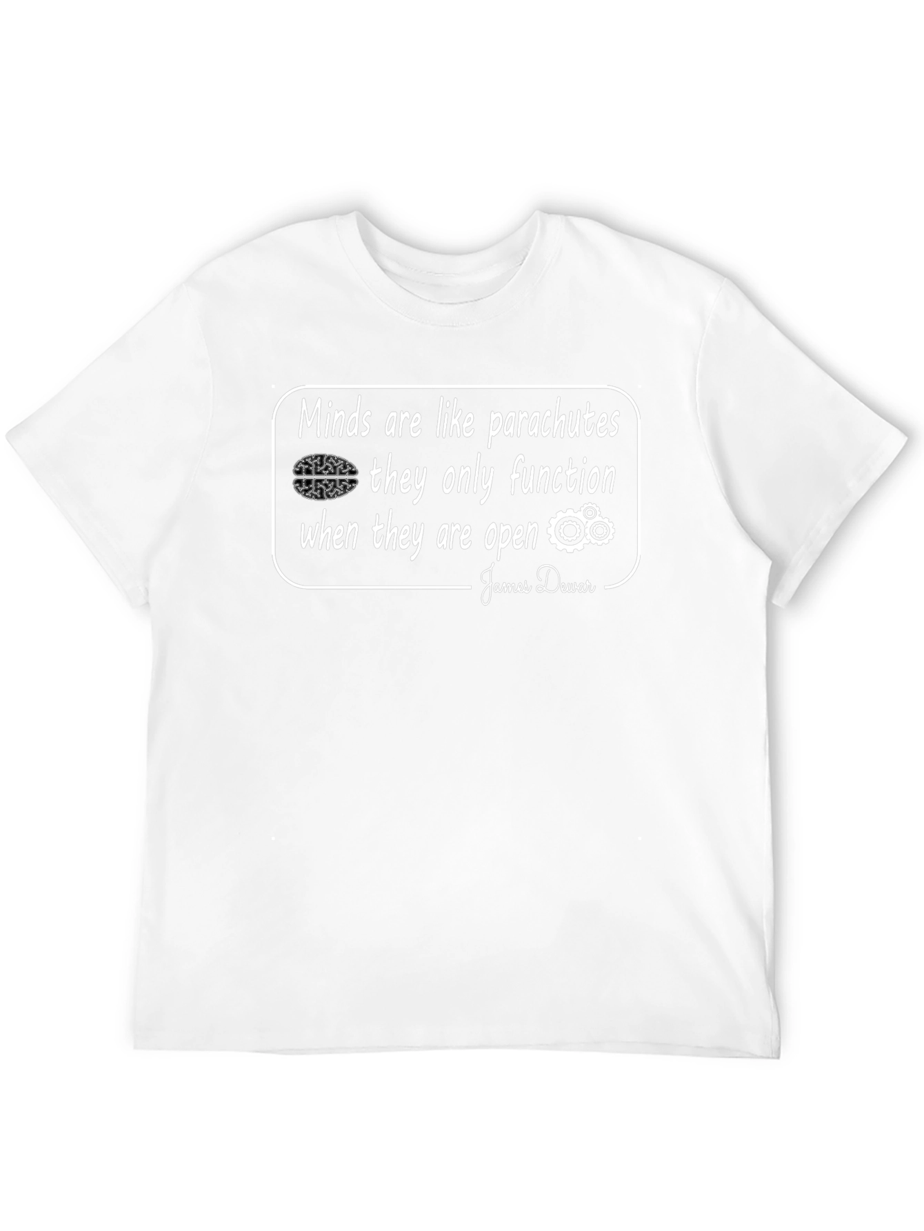 Black Open Mind Parachute T-Shirt - Inspirational Quote Tee view 12