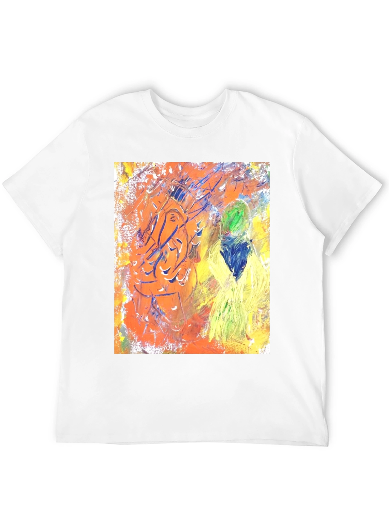 Black Abstract Art Graphic Tee - Unisex Black T-Shirt view 12