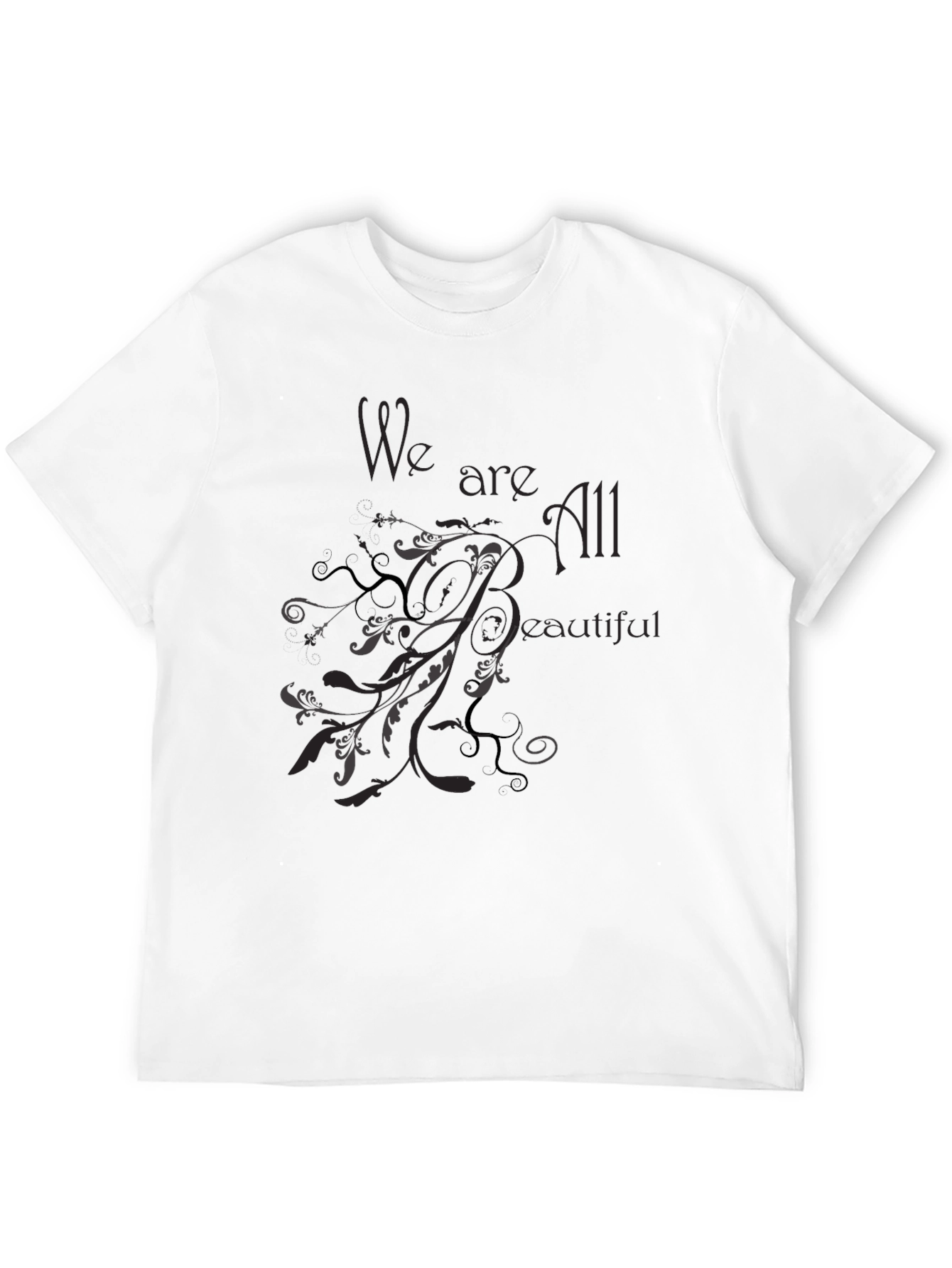Black We are All Beautiful Black Graphic Tee view 12