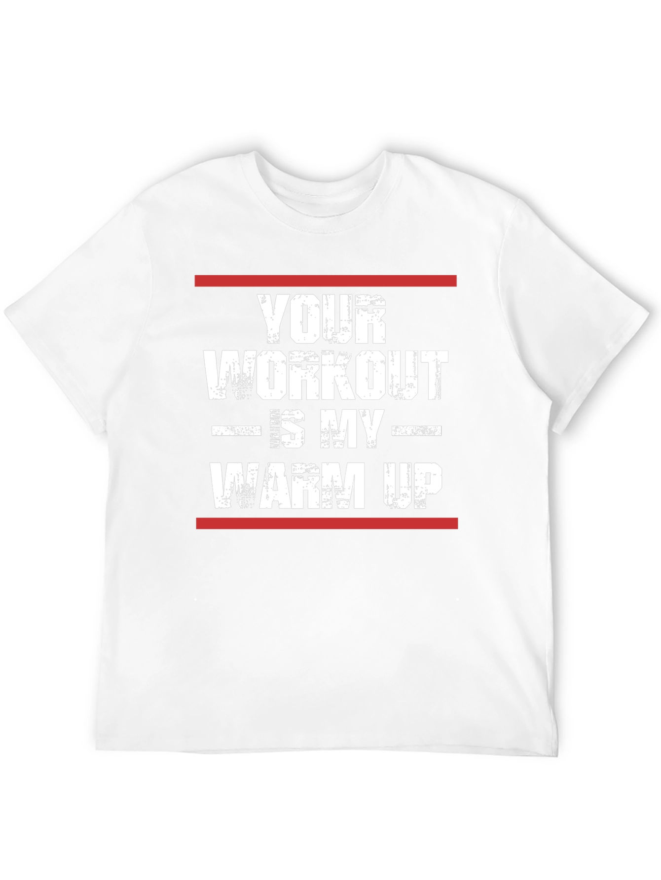 Black Workout Humor T-Shirt - 'Your Workout is My Warm Up' view 12