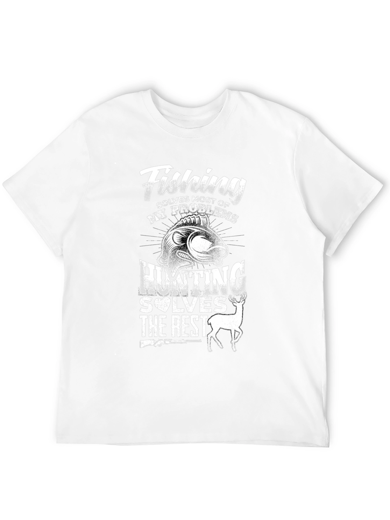 Black Fishing and Hunting T-Shirt view 12