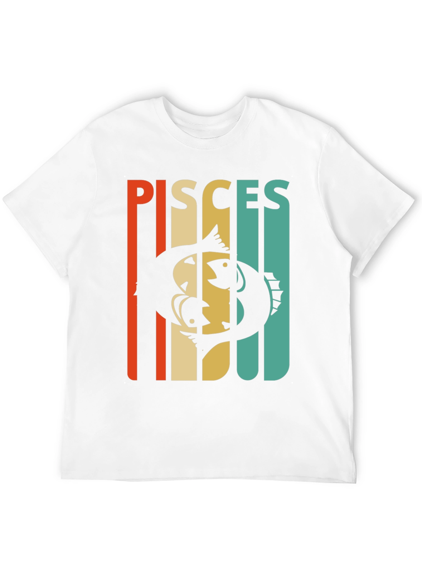 Black Pisces Zodiac Sign Graphic T-Shirt view 12