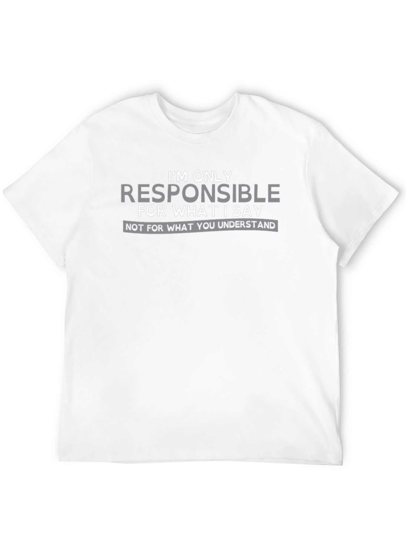 Black Funny Sarcastic Humor T-Shirt - I'm Only Responsible view 12