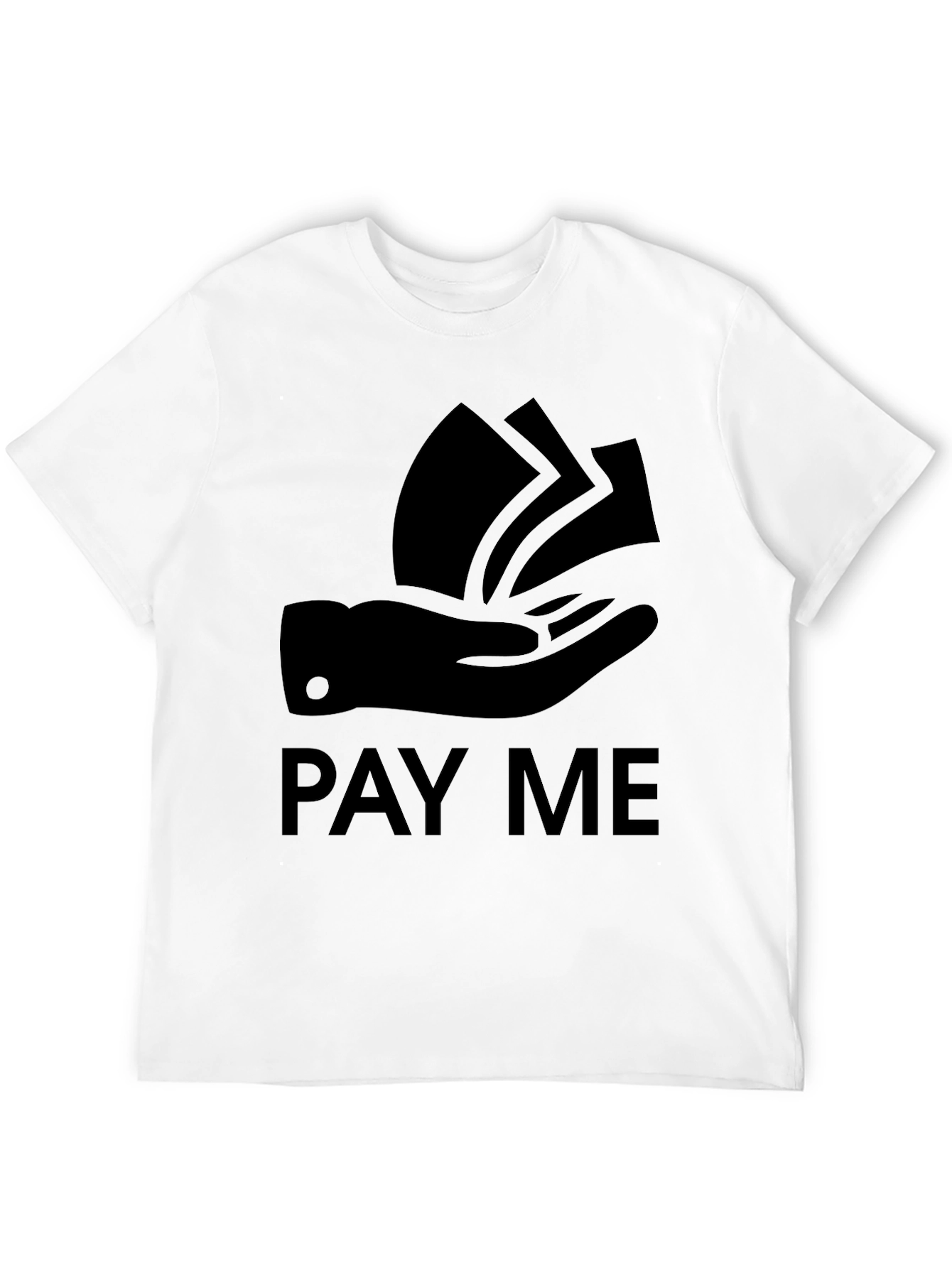 Black Pay Me Graphic Tee - Bold Statement T-Shirt view 12