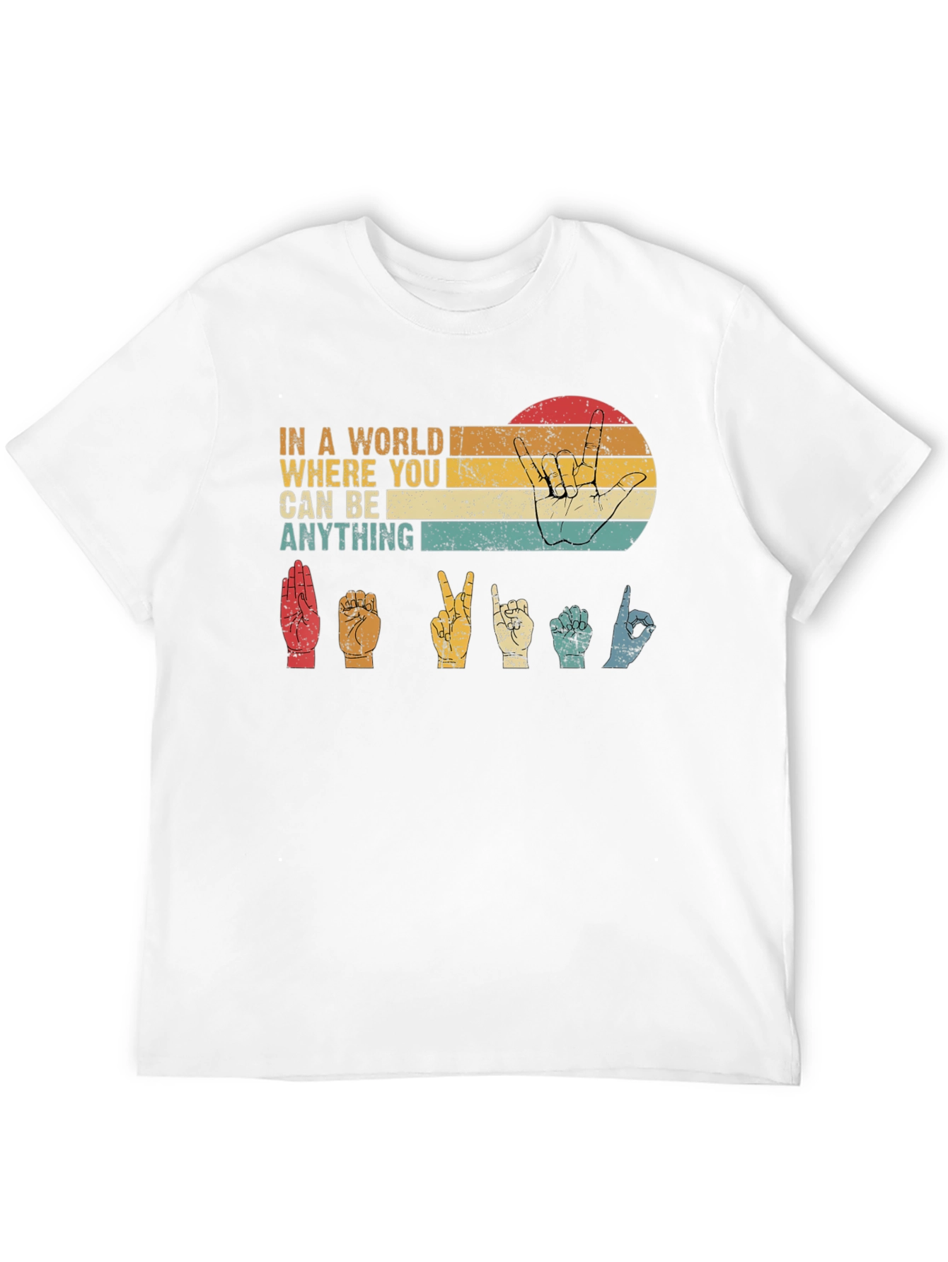 Black ASL 'Be Anything' Graphic Tee view 12