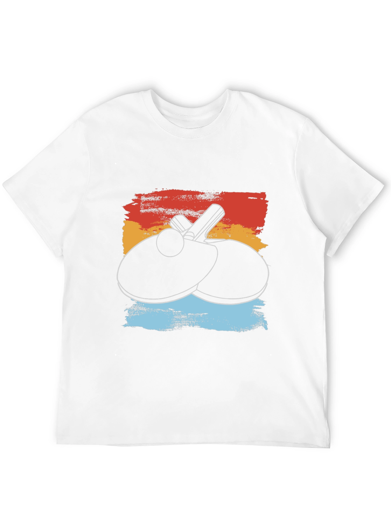 Black Retro Table Tennis T-Shirt - Paddle & Ball Graphic Tee view 12