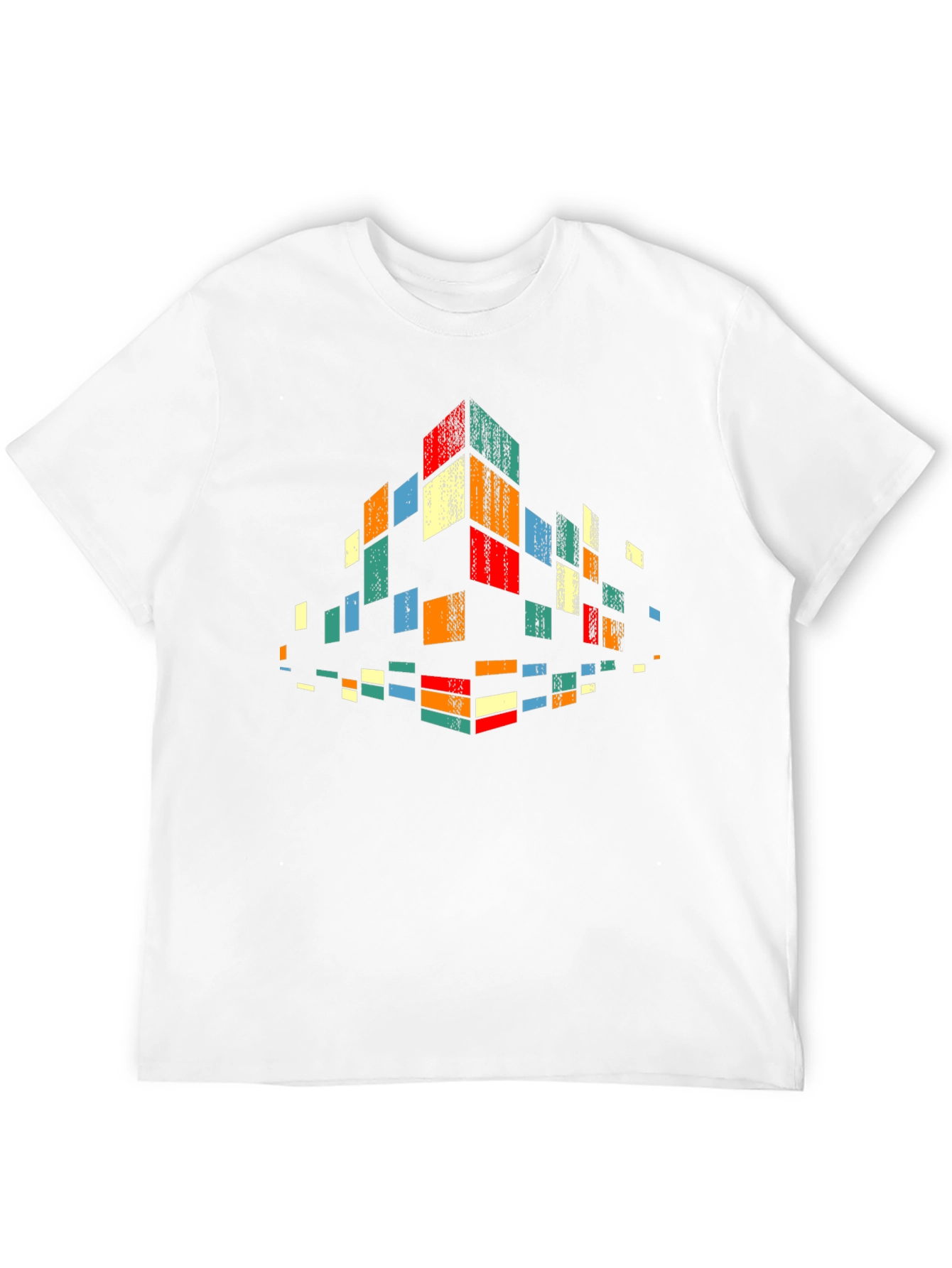 Black Retro Pixel Block Graphic Tee - Black view 12