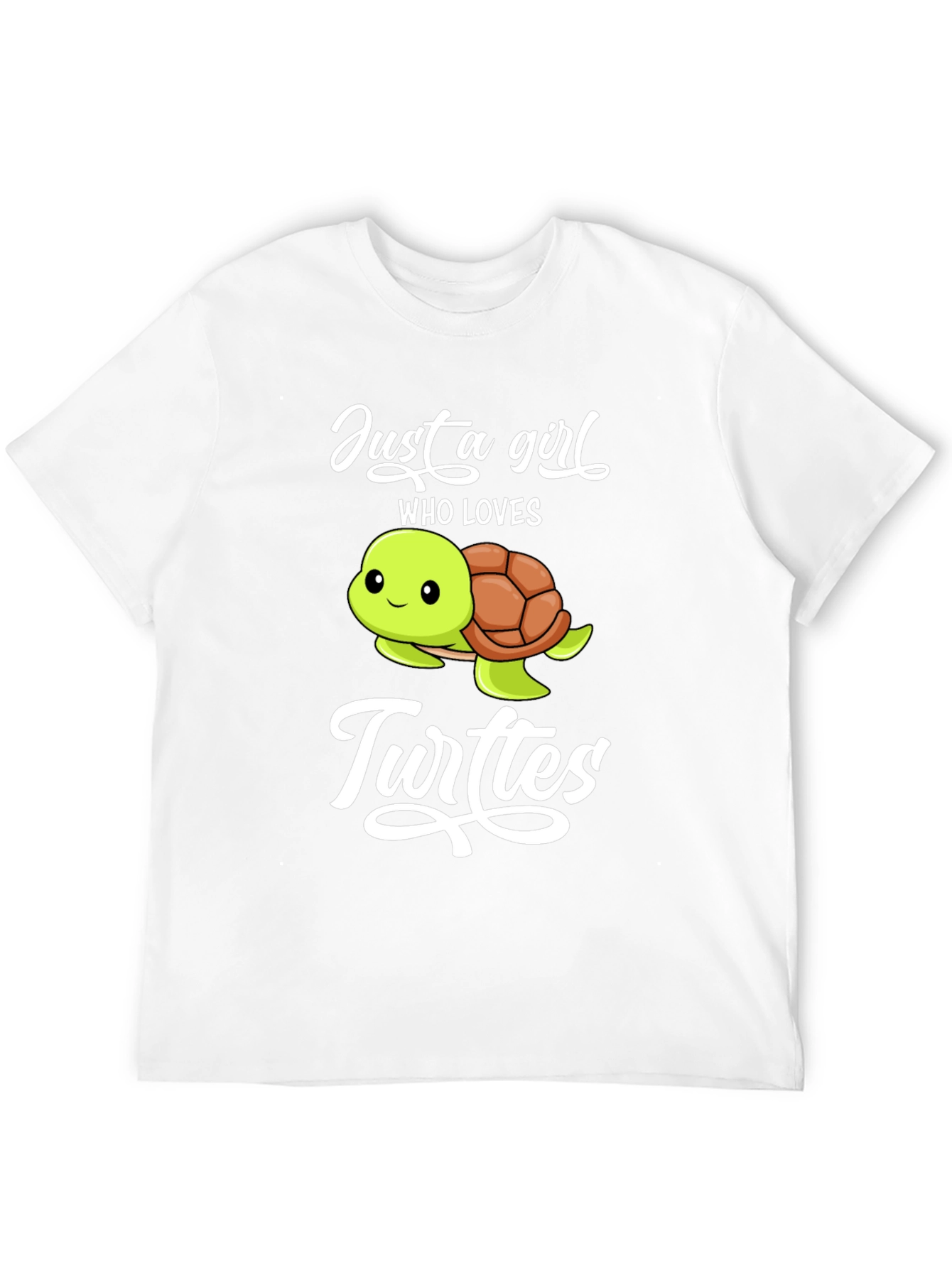 Black Just A Girl Who Loves Turtles Graphic T-Shirt view 12
