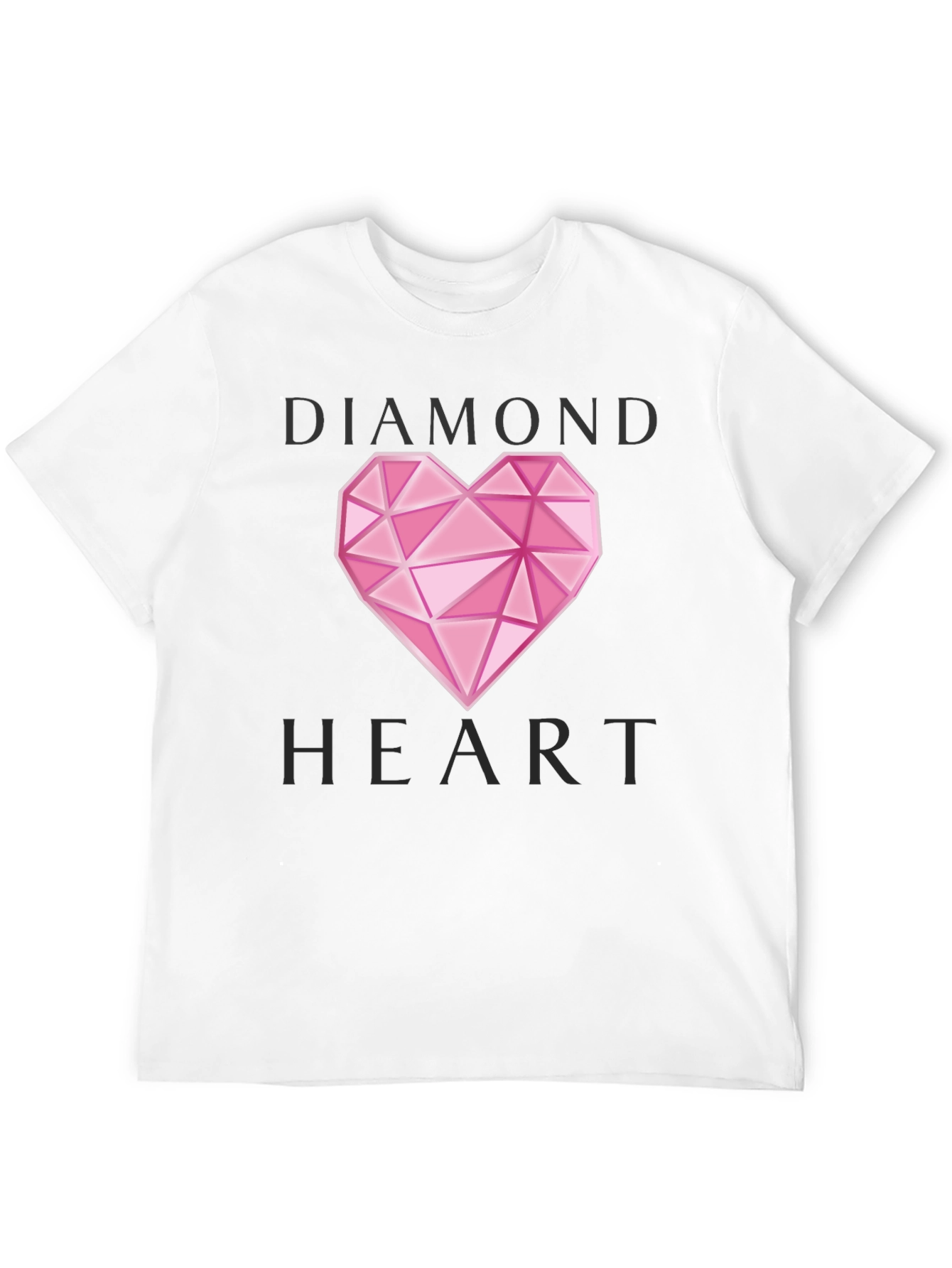 Black Diamond Heart Graphic T-Shirt - Stylish Casual Wear view 12