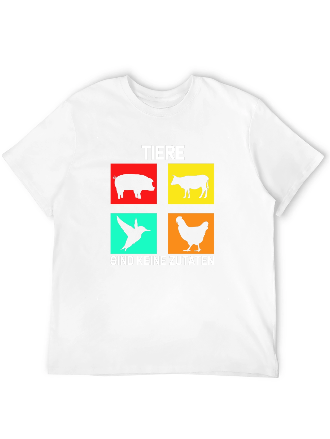 Black Vegan T-Shirt: Tiere Sind Keine Zutaten view 12