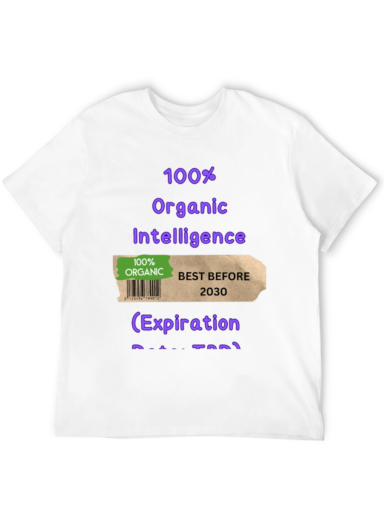 Black Organic Intelligence T-Shirt view 12