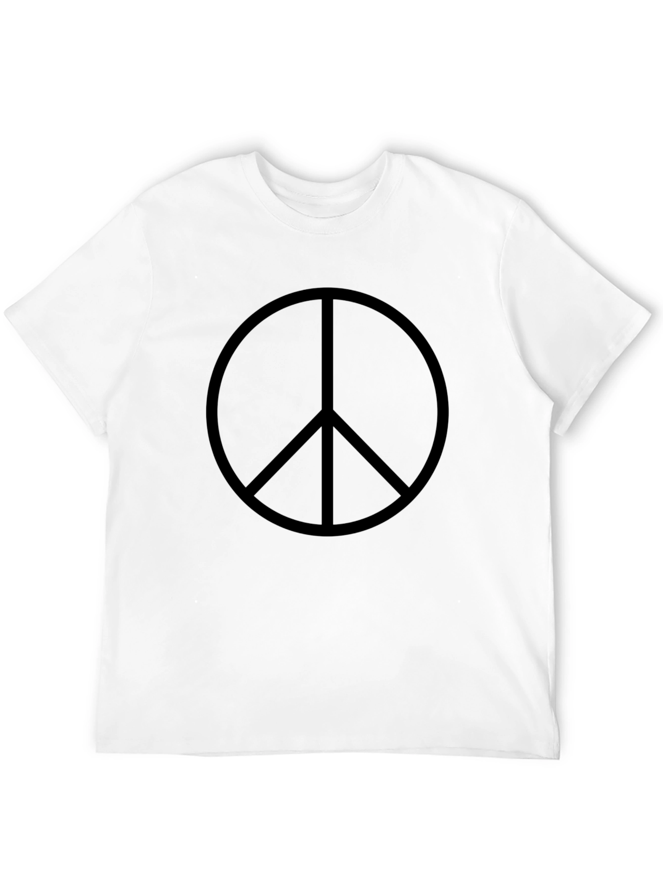 Black Peace Sign Graphic Black T-Shirt view 12