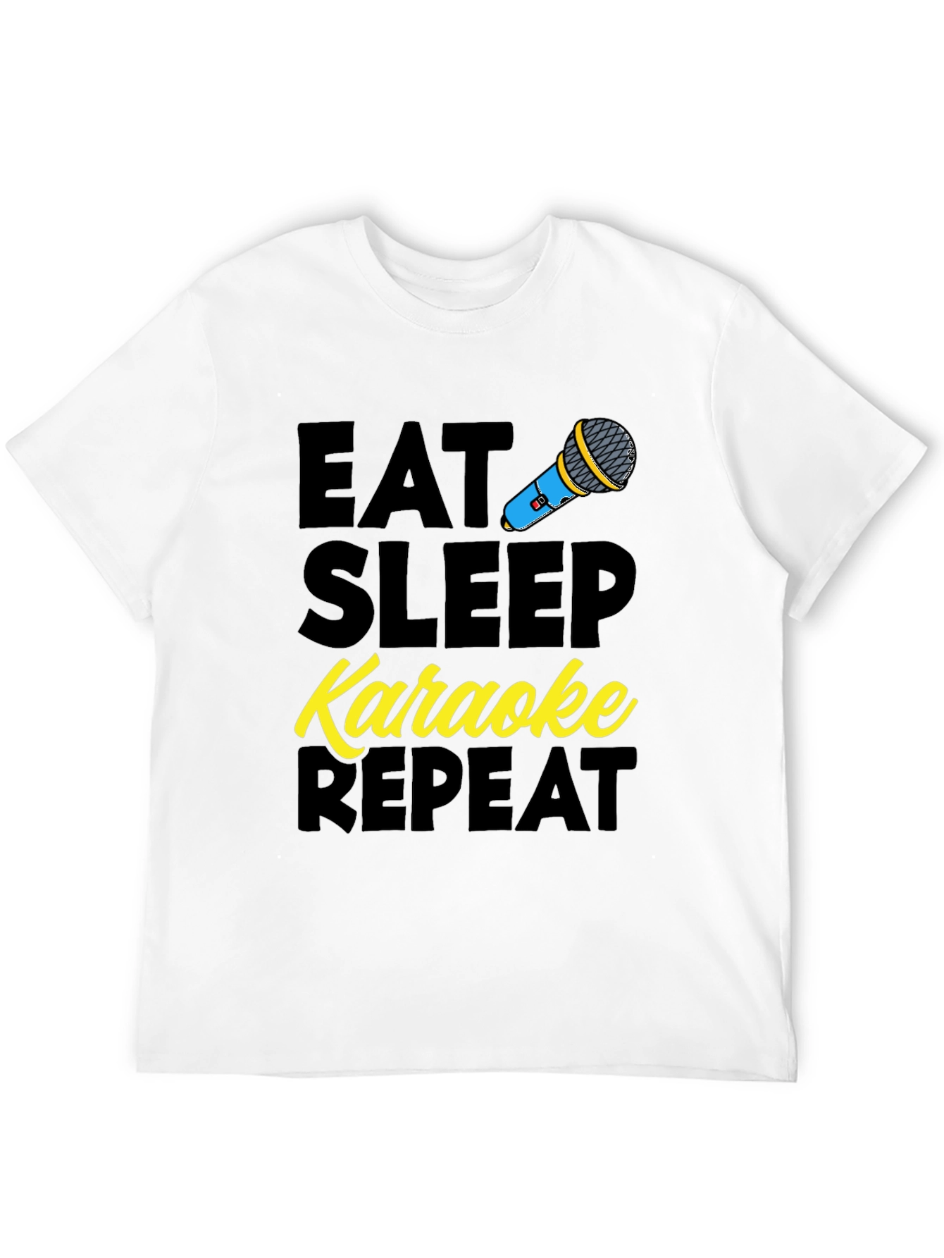 Black Eat Sleep Karaoke Repeat Graphic Tee view 12