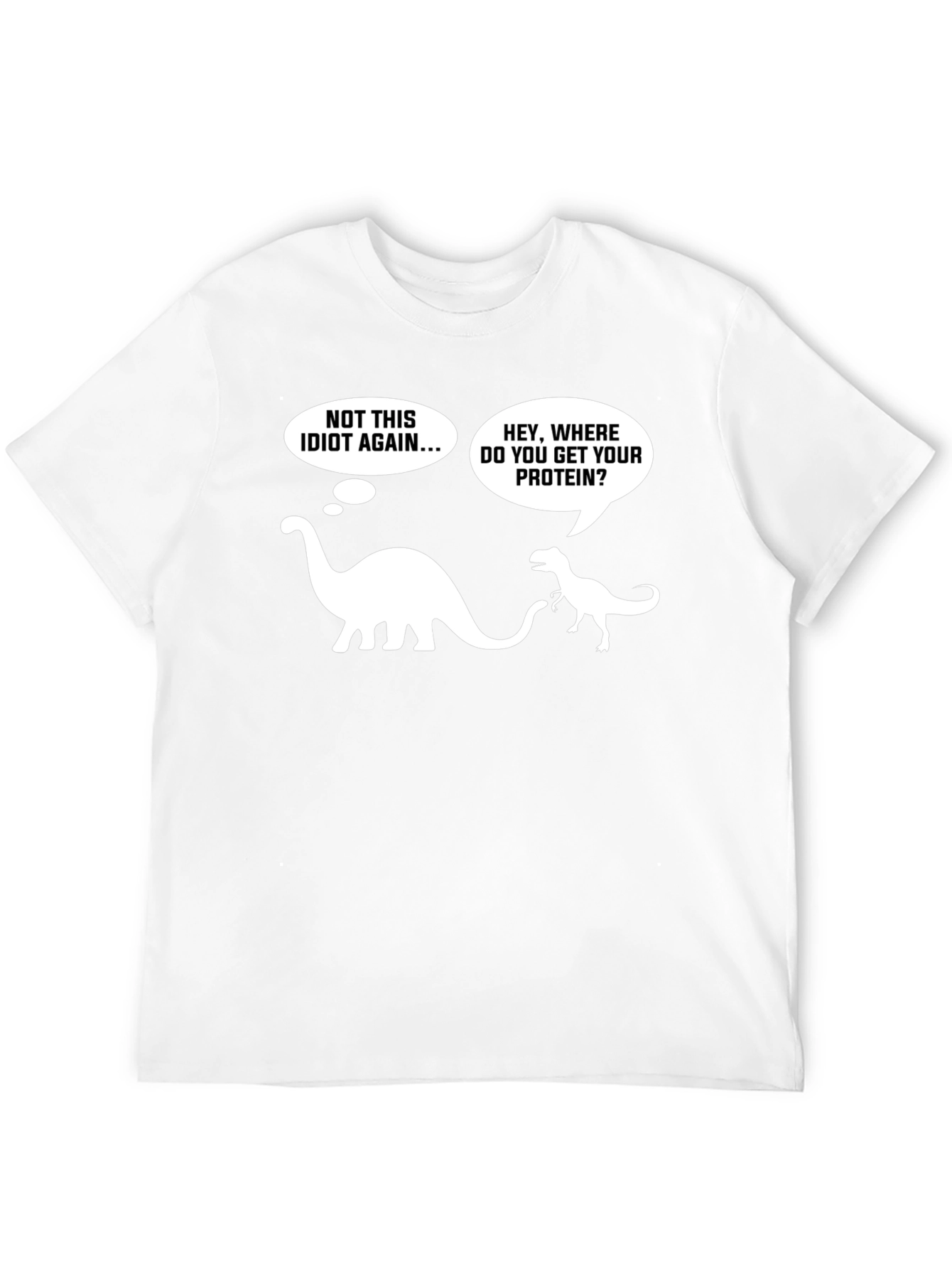 Black Dinosaur Protein T-Shirt - Funny Vegan Tee view 12