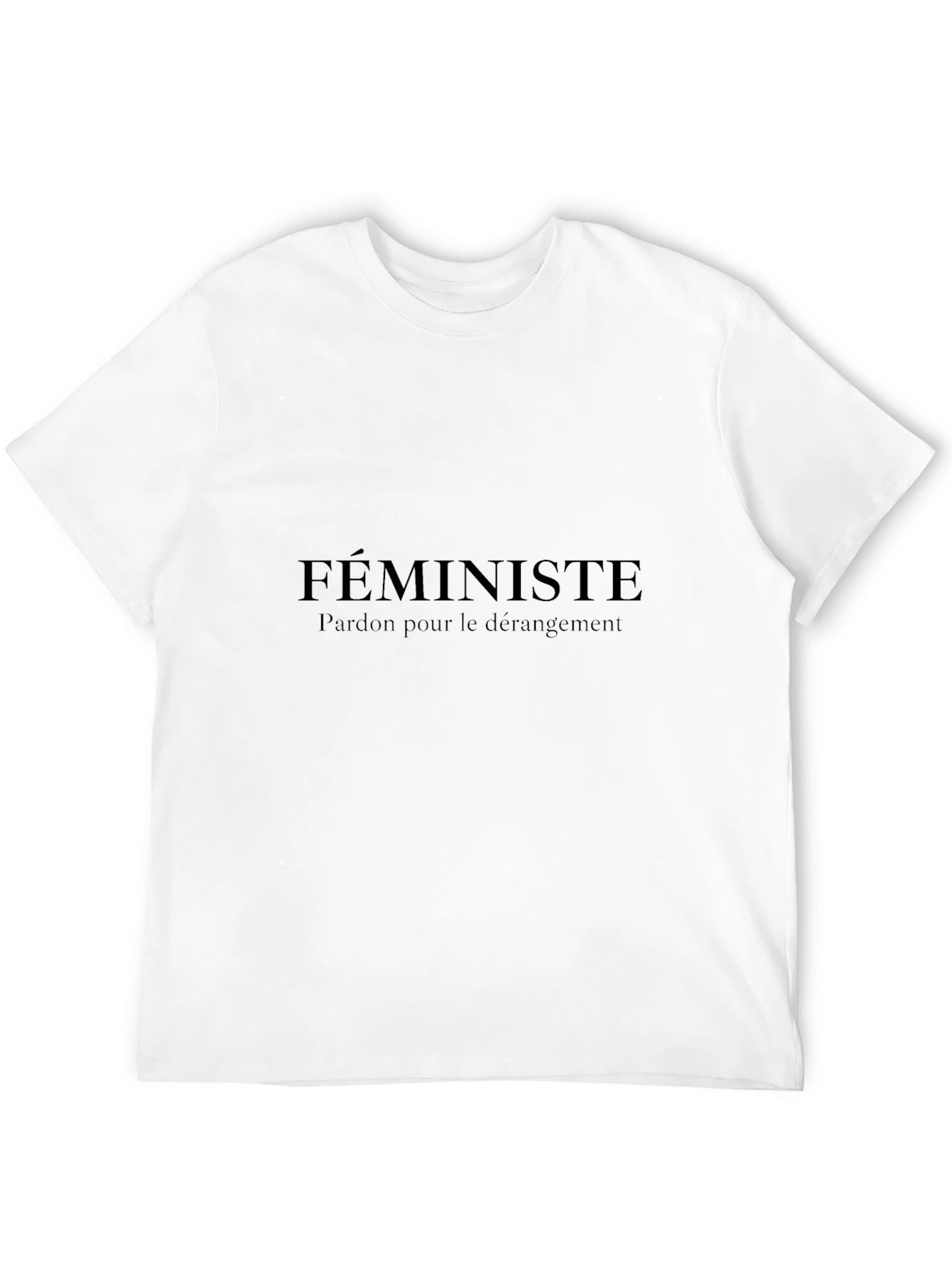 Black Féministe Statement Tee - Black Unisex T-Shirt view 12