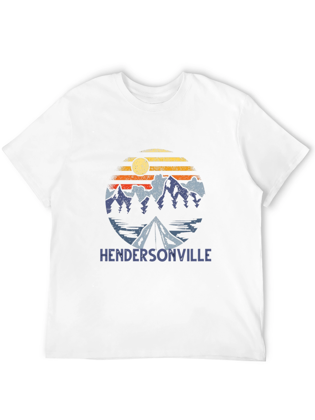Black Hendersonville Camping Adventure T-Shirt view 12