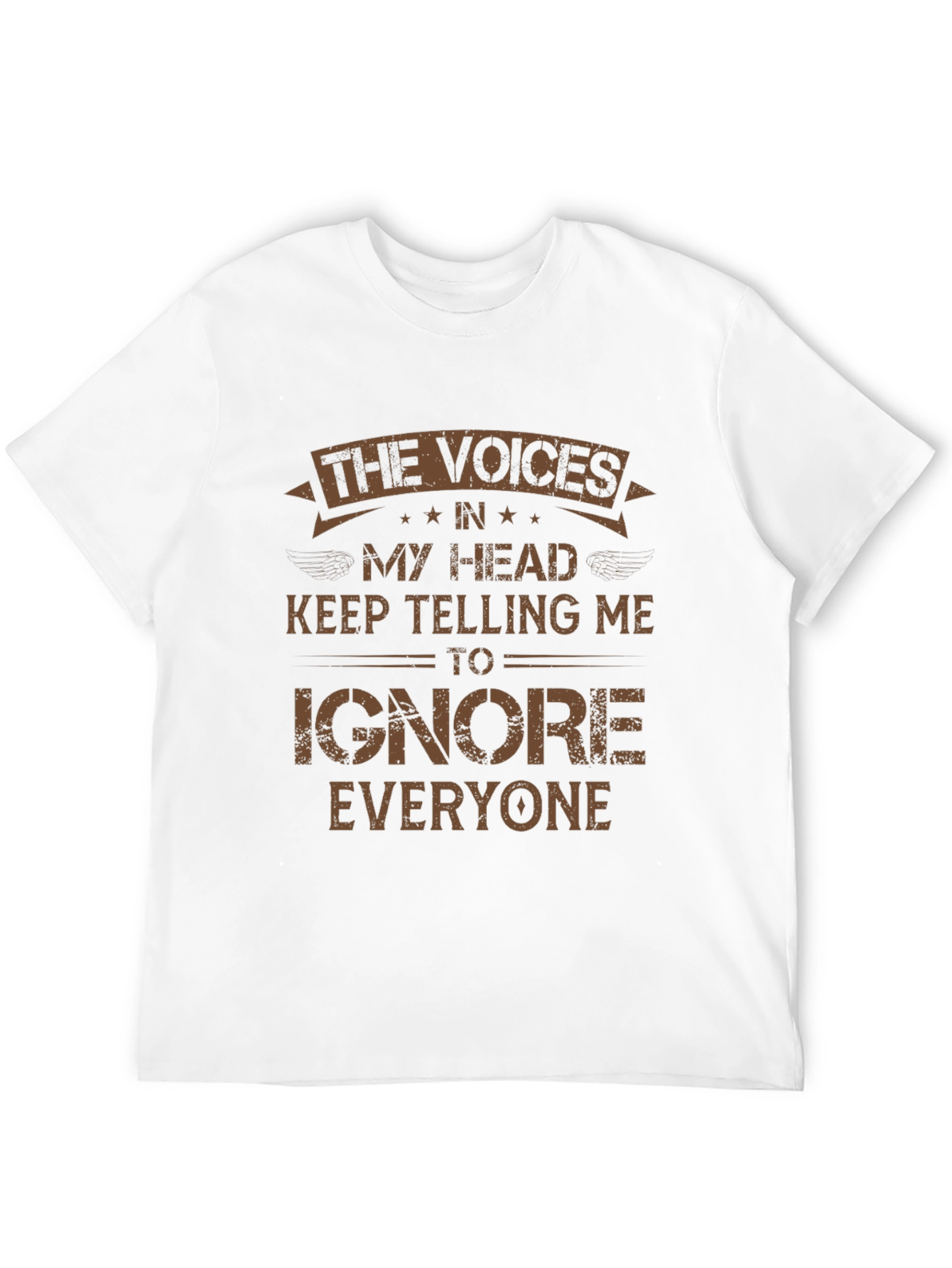 Black Voices in My Head T-Shirt - Ignore Everyone view 12
