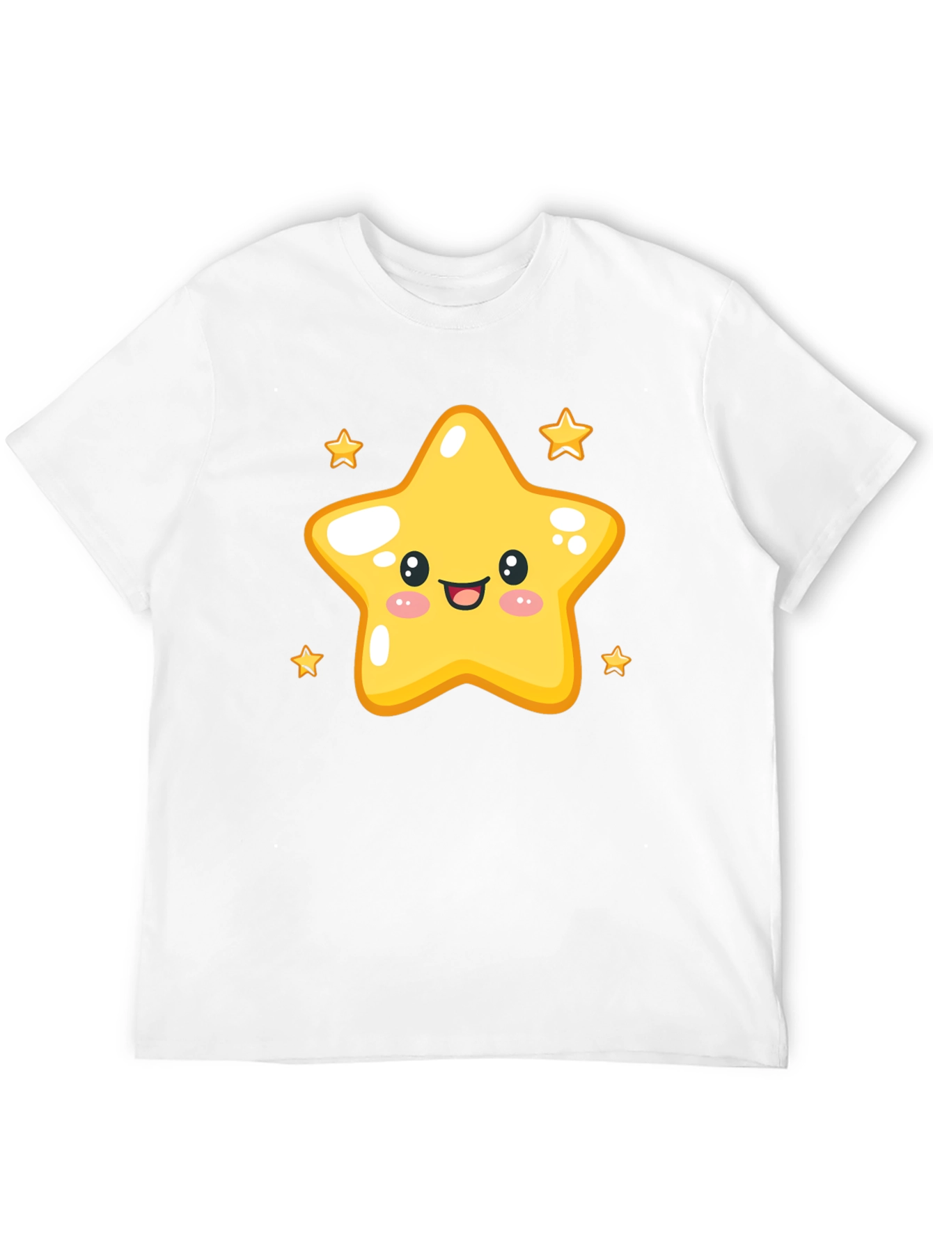 Black Cute Star Graphic Tee - Black Cotton Blend Shirt view 12