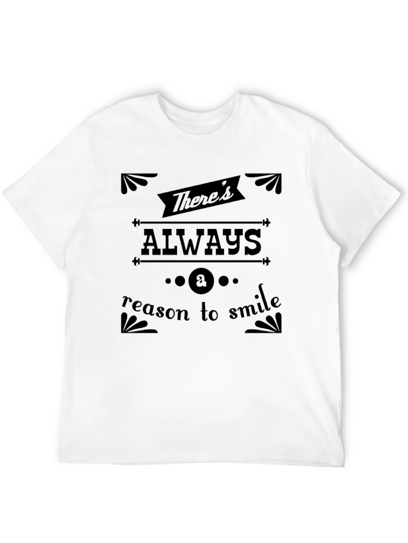 Black There's Always a Reason to Smile Graphic Tee view 12