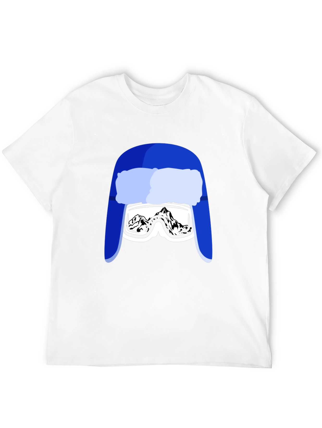 Black Funny Ski Hat Goggles T-Shirt view 12