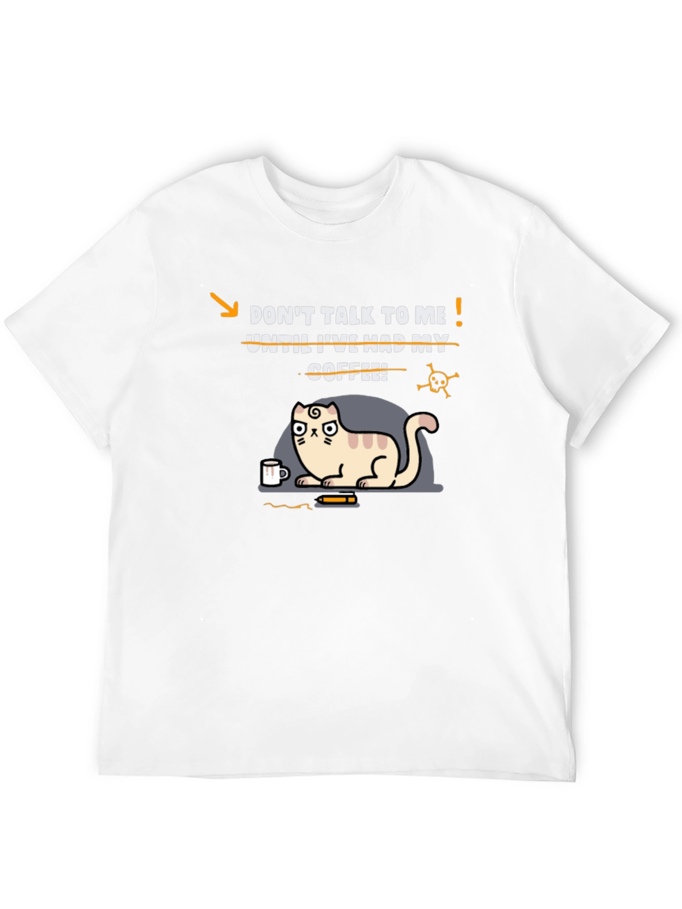 Black Don't Talk to Me Coffee Cat T-Shirt view 12