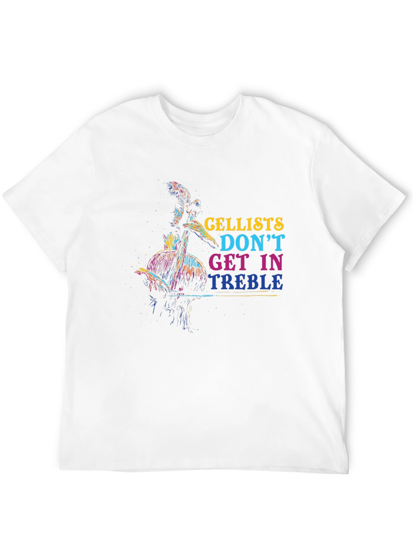 Black Cellist Pun T-Shirt view 12