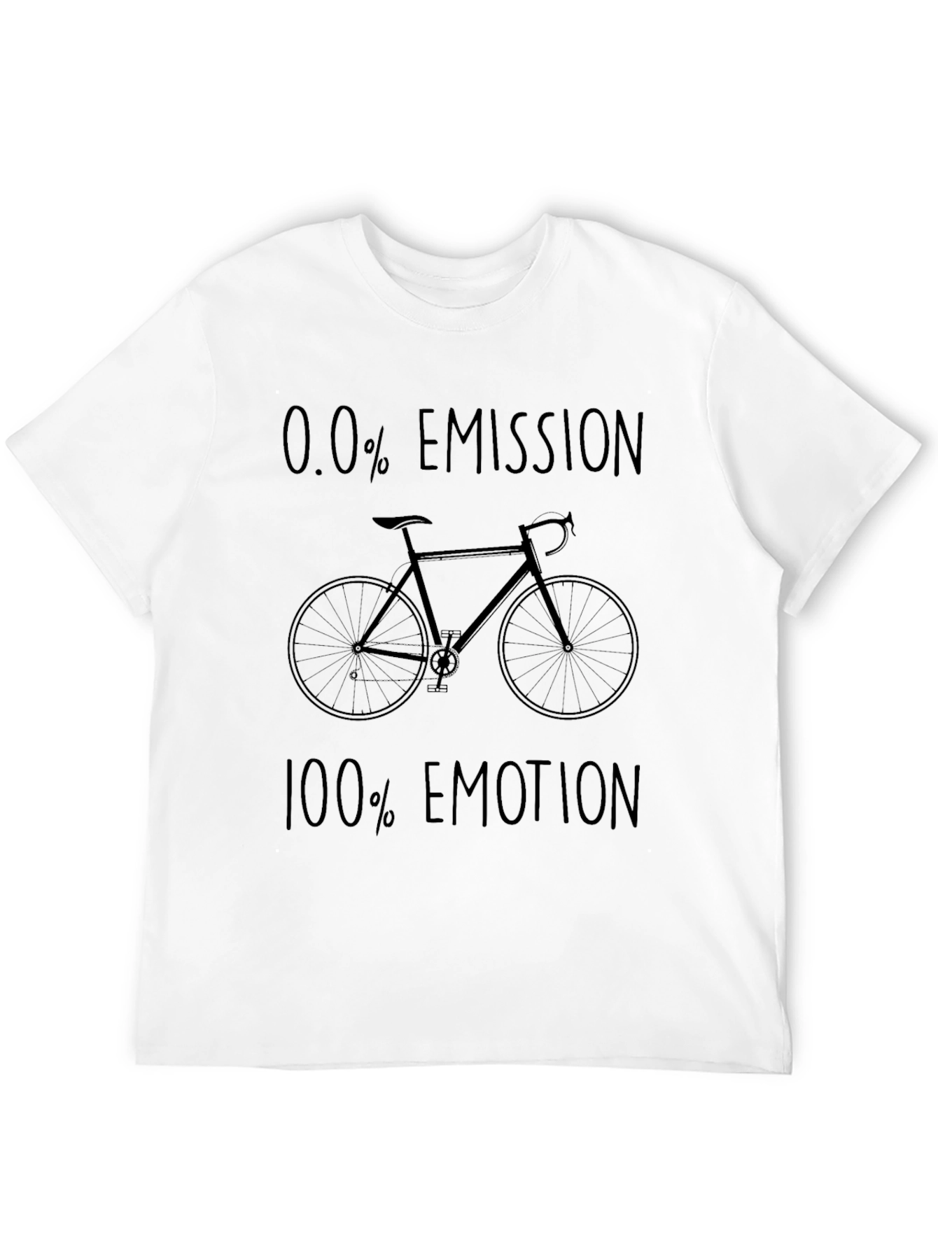 Black Eco Ride: 0.0% Emission, 100% Emotion Black Bike T-Shirt view 12