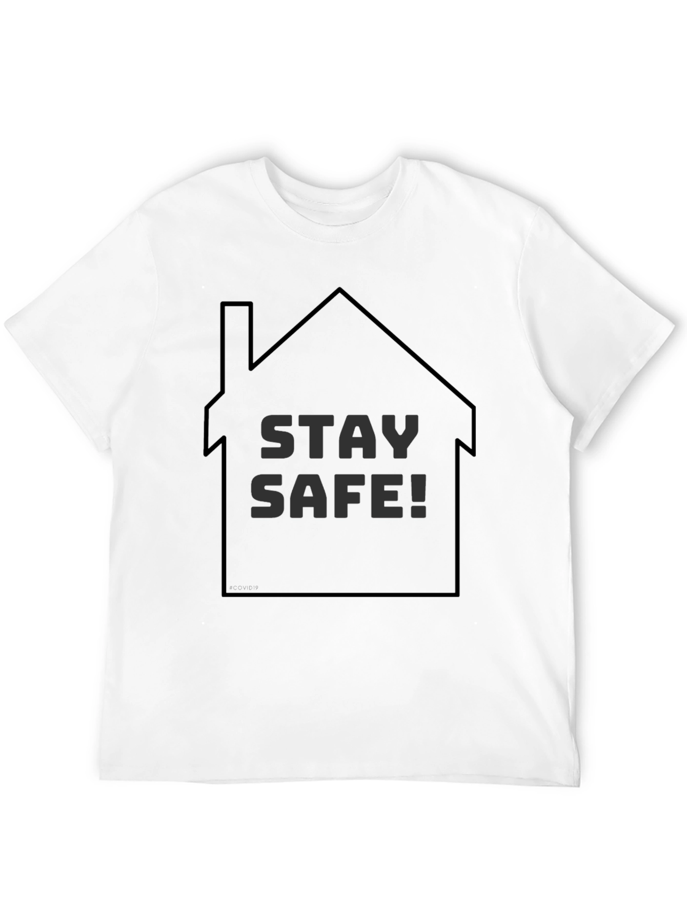 Black Stay Safe Home T-Shirt - Unisex Casual Tee view 12