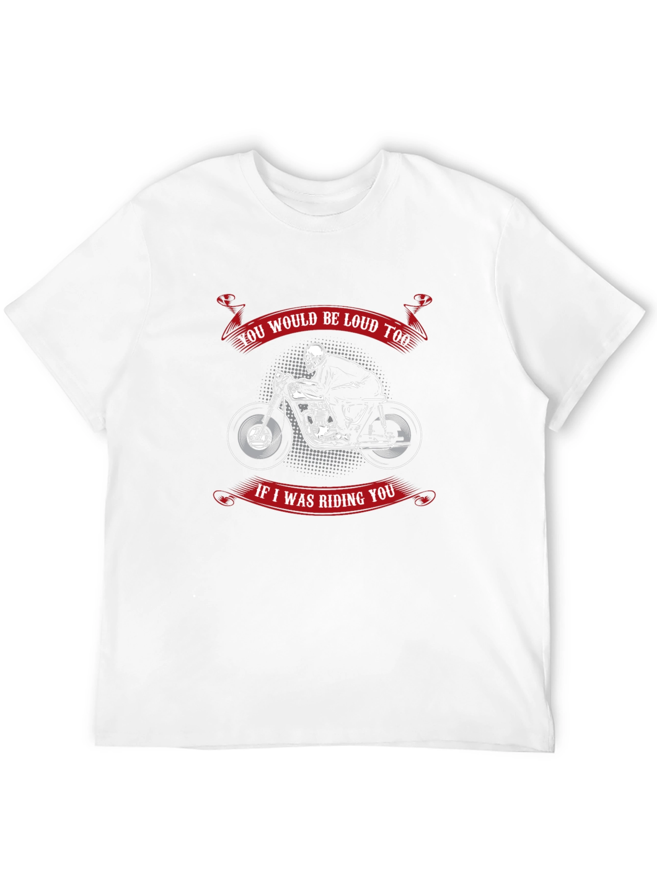 Black Skull Rider T-Shirt: Loud Motorcycle Graphic Tee view 12