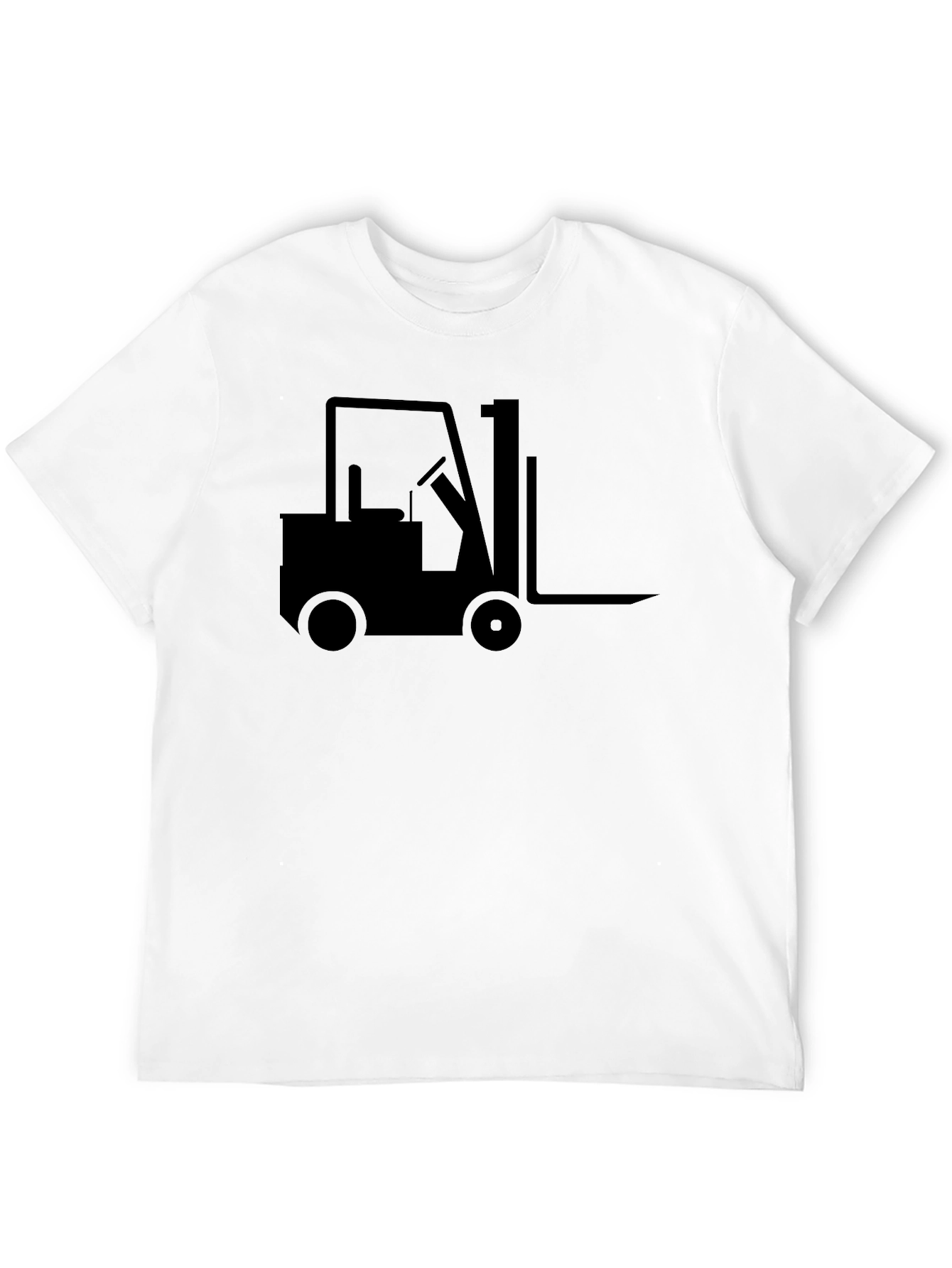 Black Forklift Graphic Tee - Black Crew Neck T-Shirt view 12