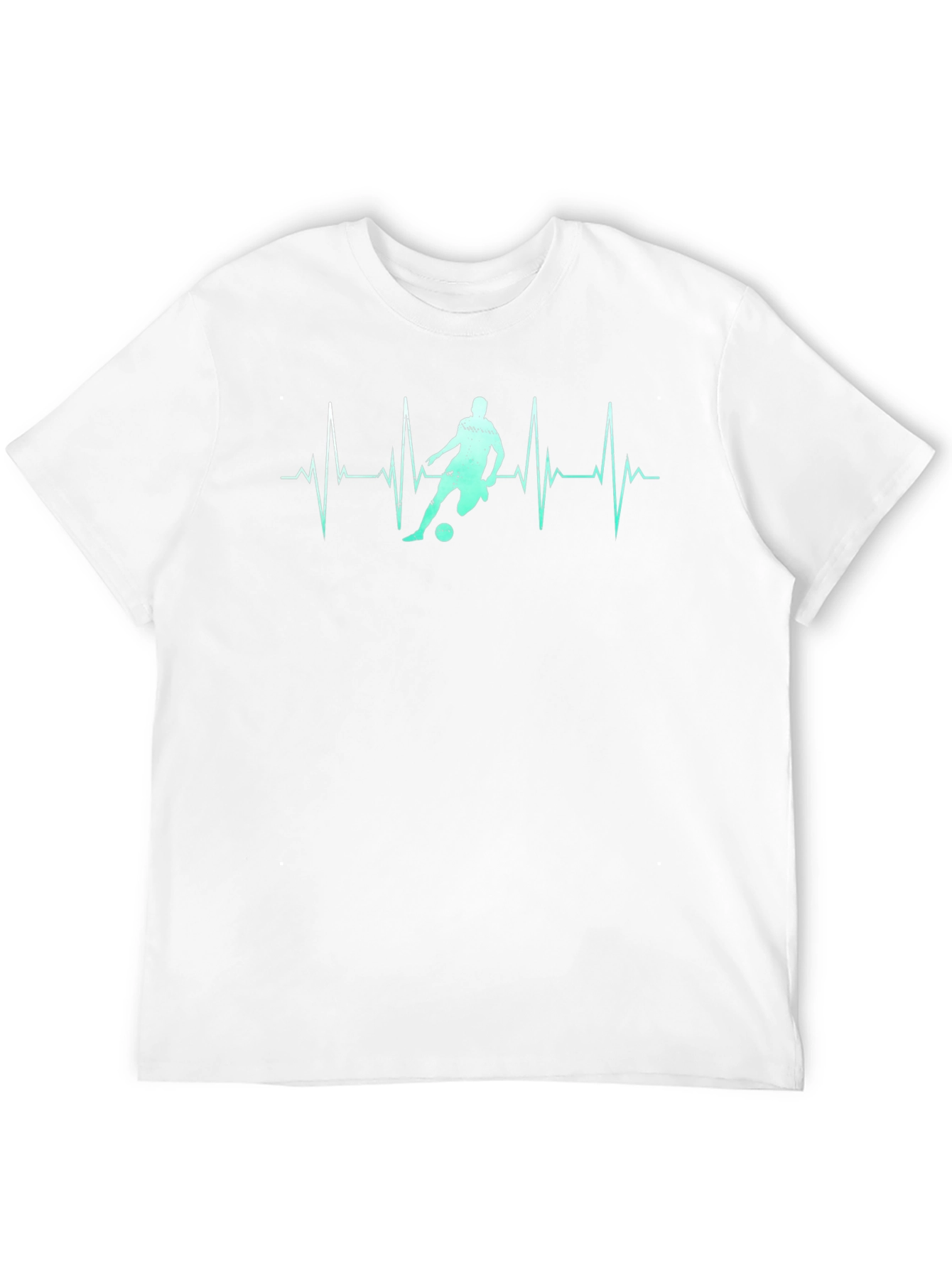 Black Soccer Heartbeat Graphic Tee view 12
