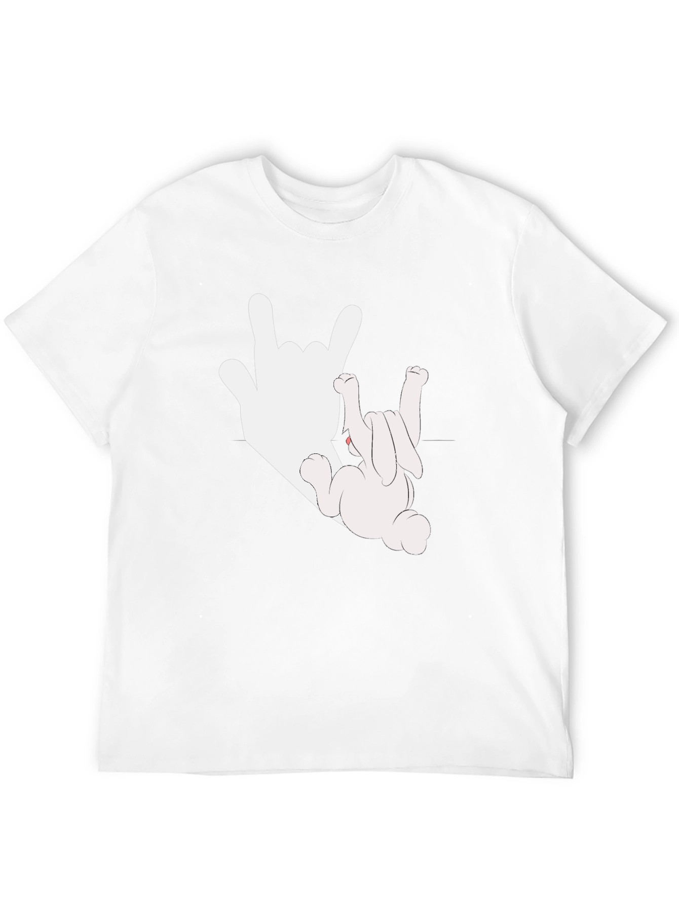 Black Rock On Bunny Graphic Tee - Black Cotton T-Shirt view 12
