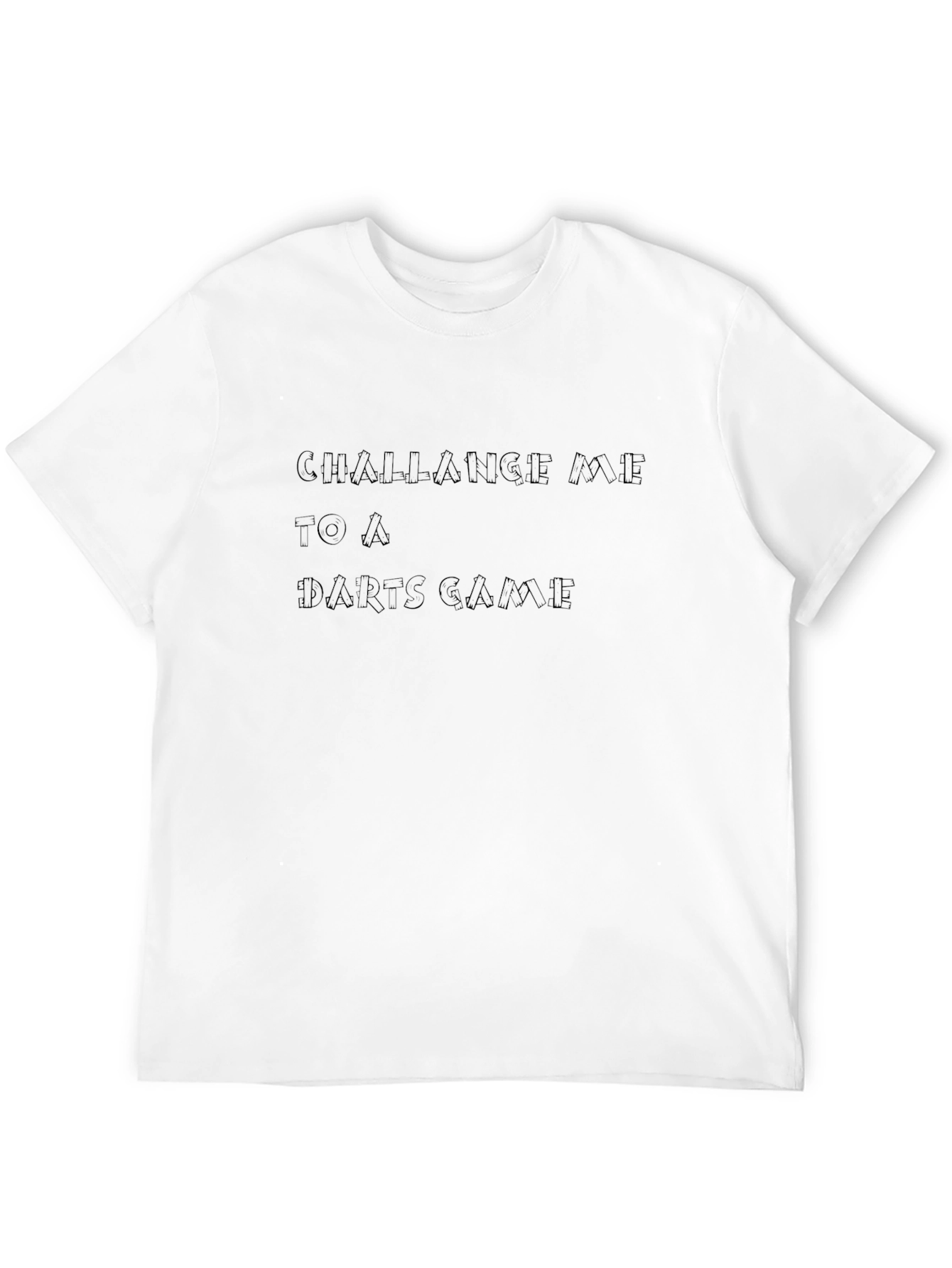 Black Challenge Me Darts Game Black T-Shirt view 12