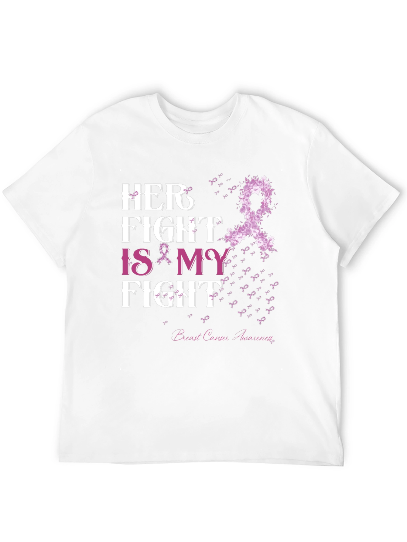 Black Her Fight is My Fight T-Shirt Breast Cancer Awareness view 12