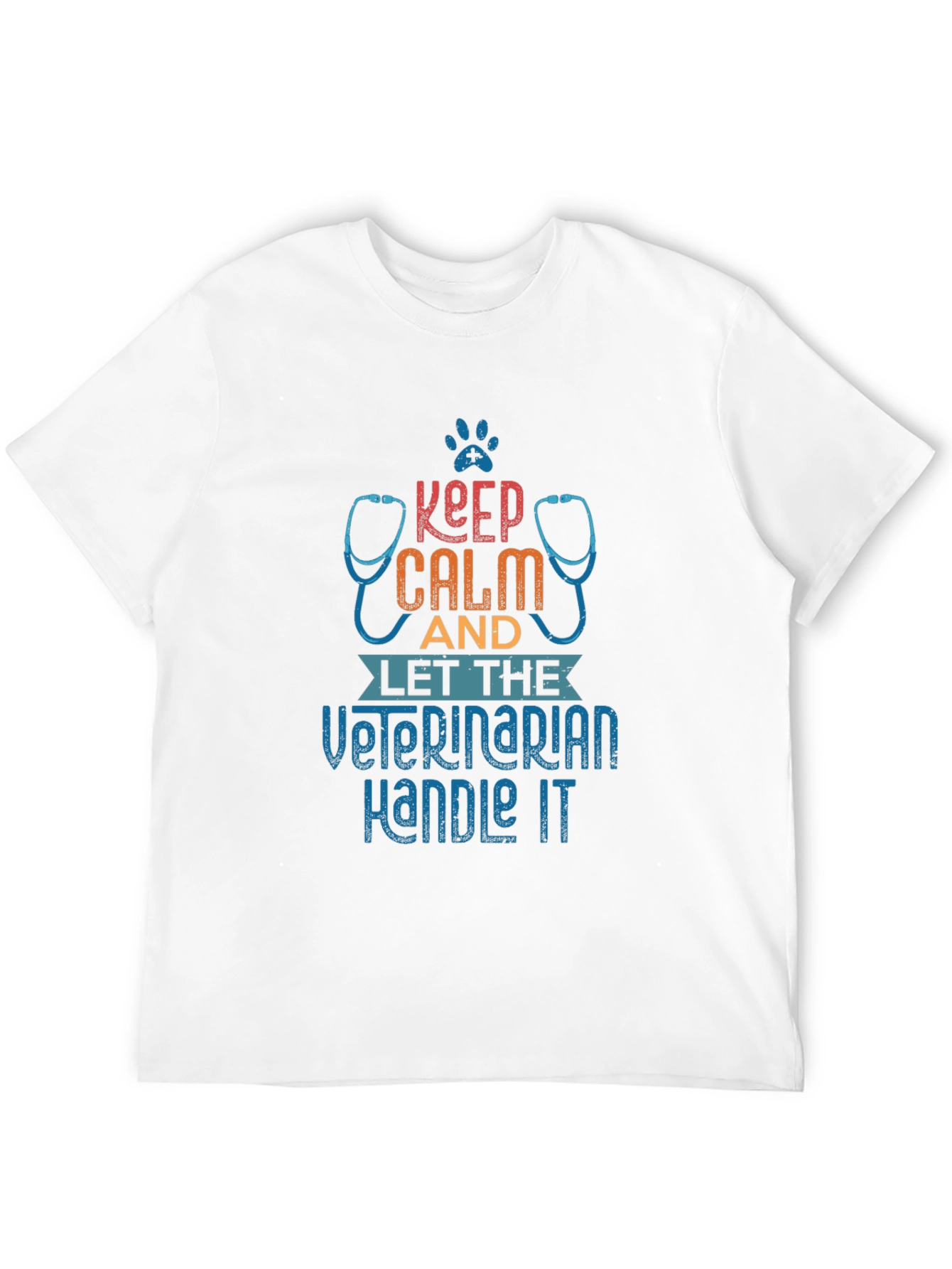 Black Keep Calm Veterinarian Handle It T-Shirt view 12