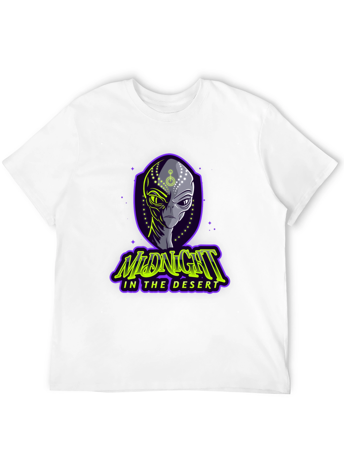 Black Midnight in the Desert Alien Graphic Tee view 12